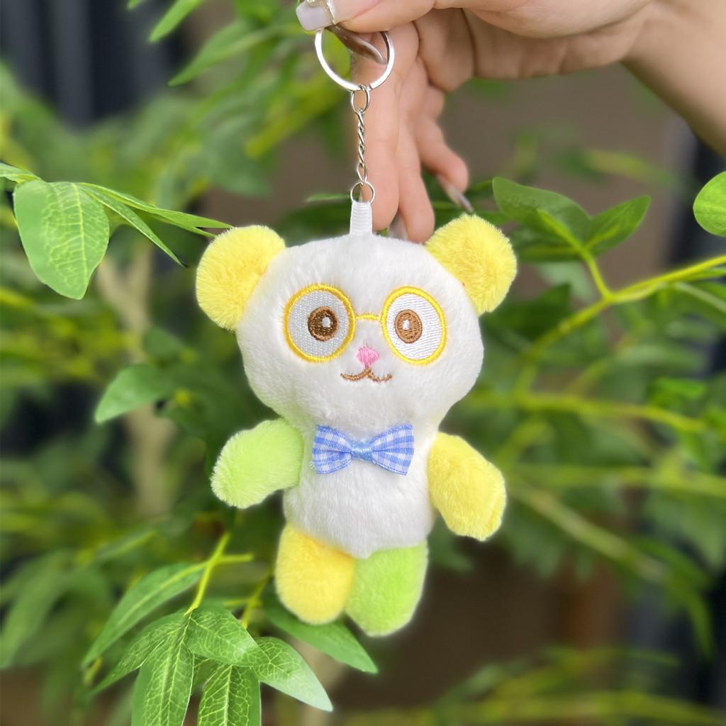 Plush Whimsical Colorful Bear Doll Keychain In Various Colors For Kids And Adults