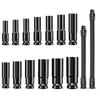 15PCS Universal Flexible Socket Extension Rod Driver Flexible Socket Extension Wrenches Head Socket Wrenches