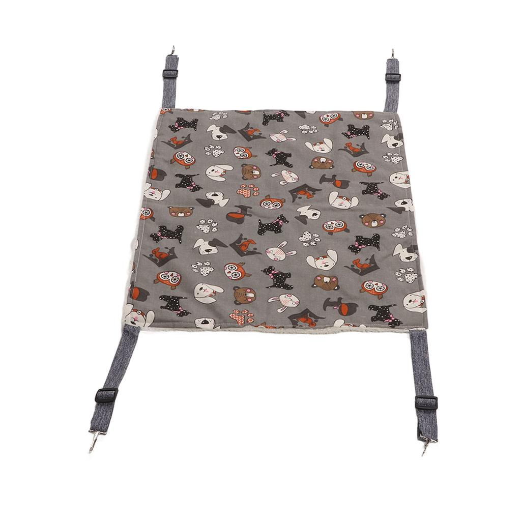 Cat Hammock Soft Comfortable Warm Pet Double Layer Plush Hammock for Rabbits Kittens Hamsters Puppies Ferrets M White