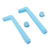 2 Pcs Hiccup Straw Small Hole Flat Mouth Reusable Stop Hiccups Straw for Adults Kids Lake Blue