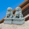 Chinese small stone lion ornaments miniature scene attracting wealth national style ornaments green sandstone desktop ornaments