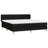 3126895 vidaXL Lit à sommier tapissier avec matelas Noir 160x200 cm Tissu