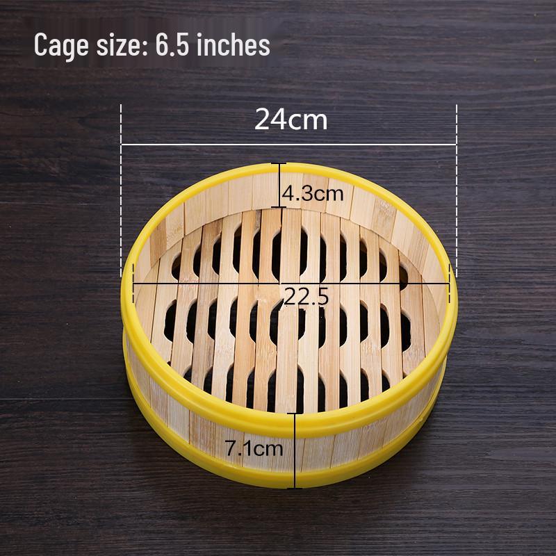 Commercial Bamboo Steamer for Cantonese Dim Sum and Shaxian Dumplings with Pot Lid