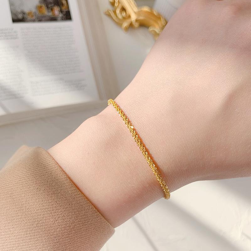 Super flash full summer star light luxury high-end necklace female collarbone chain plated chain plain chain with jewelry