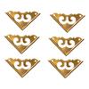 8pcs 1.2in Box Corner Protector Brass Table Corner Guard Vintage Short Side Corner Guard  Cabinet