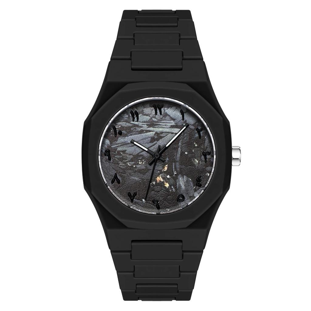 

Candy Color Unisex Quartz Watch With Waterproof Resin Strap For Casual Wear Black Grey
