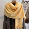 Scarf girls winter versatile solid color imitation cashmere scarf long scarf shawl dual-purpose couple men