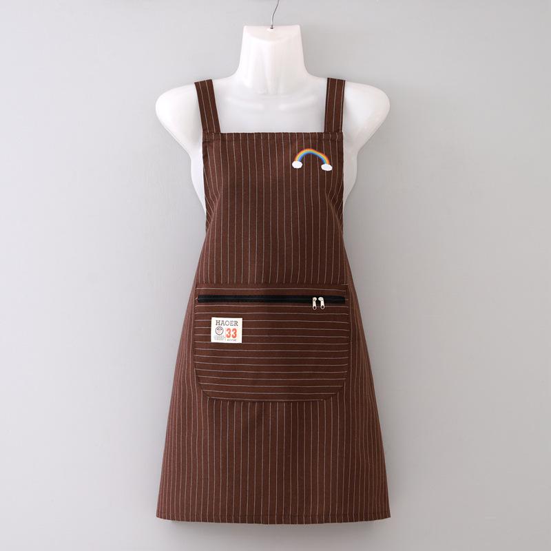 Women's Double Strap Breathable Kitchen Apron - Anti-Stain, Dirt-Resistant, Pretty Waist Uniform