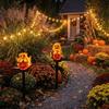 Resin  Figurine Solar Halloween Lights Cute Garden Stake Light  For Garden Courtyard Patio