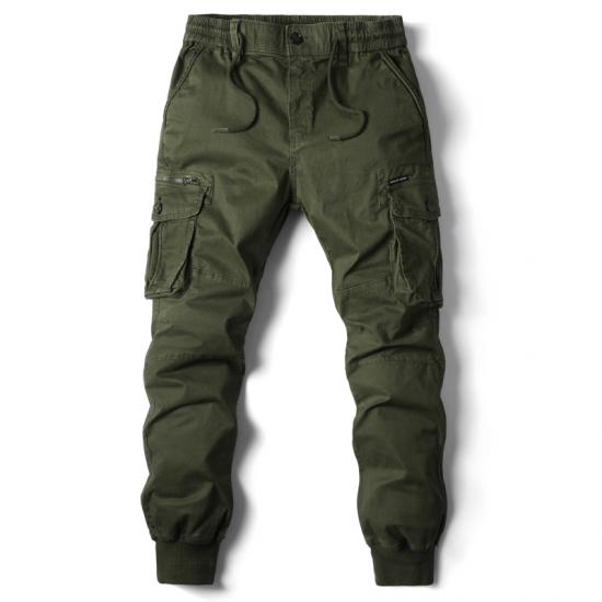 Big Thumb Cargobroeken Heren Jogging Casual Broek Katoen Volledige lengte Militaire Heren Streetwear Heren Werk Tactische Broek Plus Size 34 legergroene kleur
