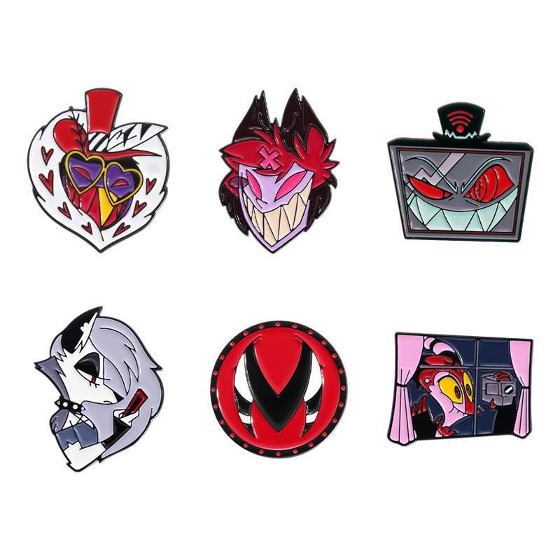 Creative Cartoon Character Alloy Brooch Fun Unique Metal Badge Decorative Pin For All Styles