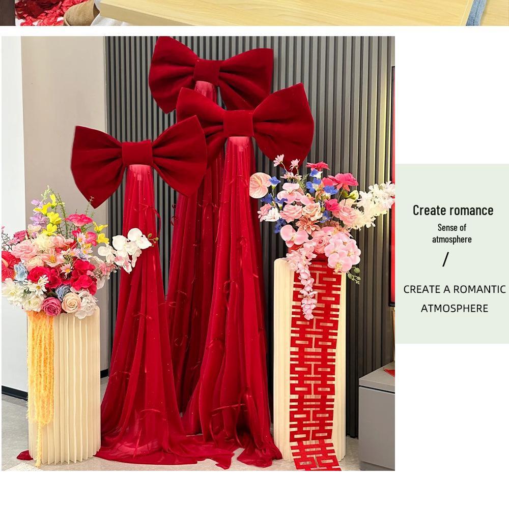 Extra Large Wedding Room Decoration Set: Bows & Streamers for Groom & Bride's Bedroom & Living Room Background