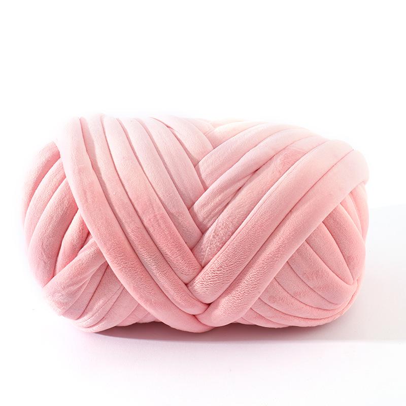 New Velvet Core-Spun Yarn for DIY: 3cm Thick Handmade Blanket, Pillow, Wool Fabric, Strip Yarn, Cat Bed.