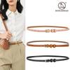 Womens Thin Leather Belt Versatile Fashion Jeans Ins Style