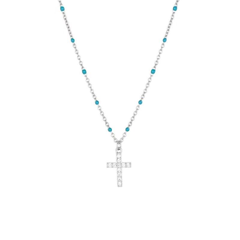 S925 Silver European & American Beaded Choker Necklace - Simple, Versatile Accessories for Women