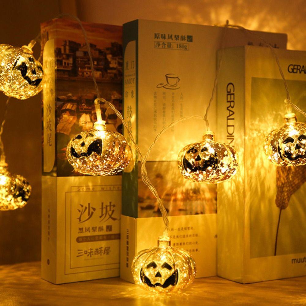 Waterproof Pumpkin Lantern Strings Creative Night Light Halloween Decorative LED Lanterns  Indoor