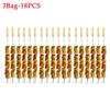 30PCS Barbecue Flat Stick Steel Brazier Wooden Handle Big Flat Stick Outdoor Barbecue Tools Stainless Steel Barbecue Stick