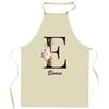 Tablier De Cuisine - Eloane Lettre - Coton Résistant - Impression Durable (France) - Liens Ajustables