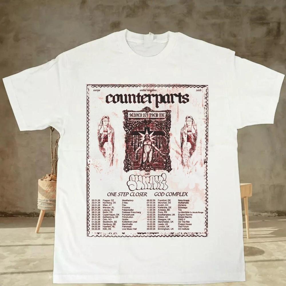 New Counterparts and Sunami Band Tour T-shirt Full Size S to 5XL HL796 Unisex T-Shirt S