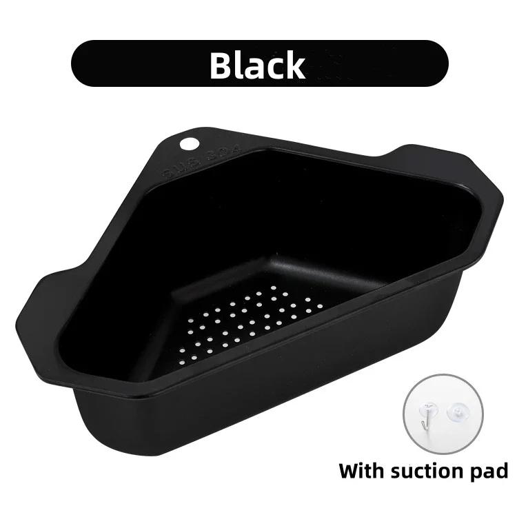 Stainless Steel Triangle Kitchen Sink Drain Basket  Food Debris Waste Filter Fruit Vegetable Drainer Rack Household Gadgets