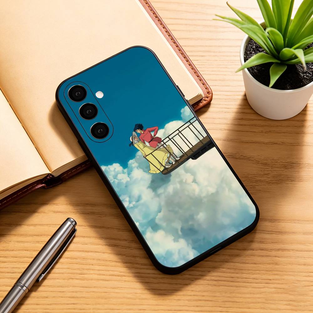 

Калцифер Ходячий замок Чехол для телефона Для Samsung Galaxy A73,A72,A71,A70,A53,A52,A51,Другие Мягкий черный чехол Samsung a30 a20