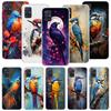 Animal Oil Painting Bird Phone Case For Samsung Galaxy A52 A32 A22 A12 A02S A50S A30S A51 A31 AA71 Note 20 Ultra 10 S10 Plus Gal