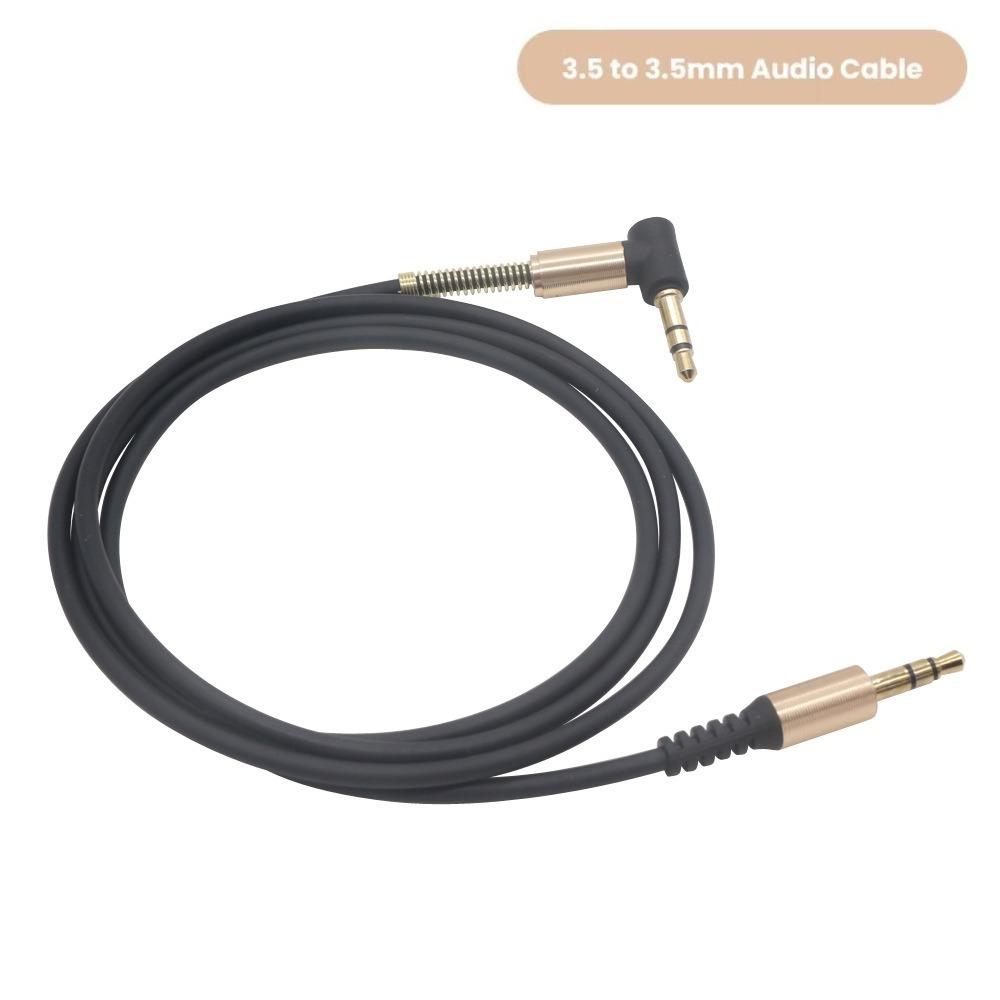 Black Aux Cable Spring Retractable 3.5MM To 3.5MM Jack Speaker Wire Line Connector Type C Audio Cable for Mobile Phone