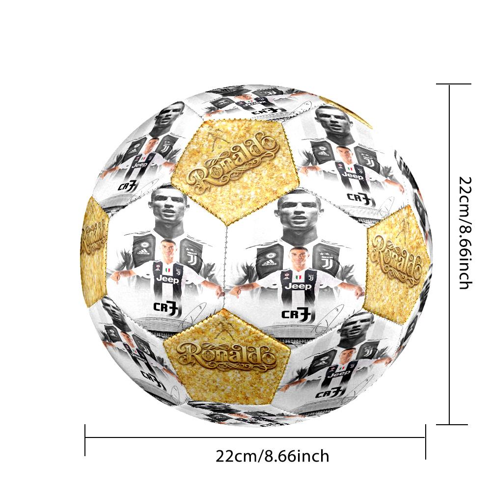 Ronaldo's Real Madrid Cristiano Ronaldo Size 5 Soccer Ball Machine Sewn Indoor/Outdoor Training and Matches perfect gift for sports enthusiasts