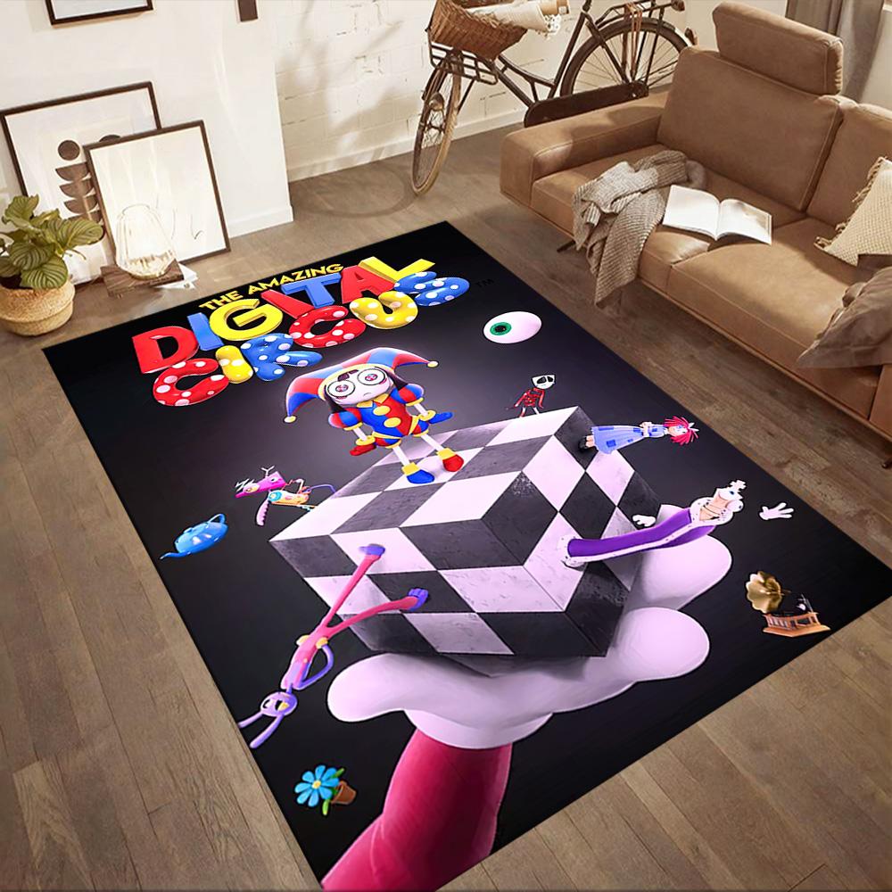 Amazing Digital Circus Square Rugs Are a Great Choice for Living Rooms, Bedrooms, Home Décor, and As Gifts.