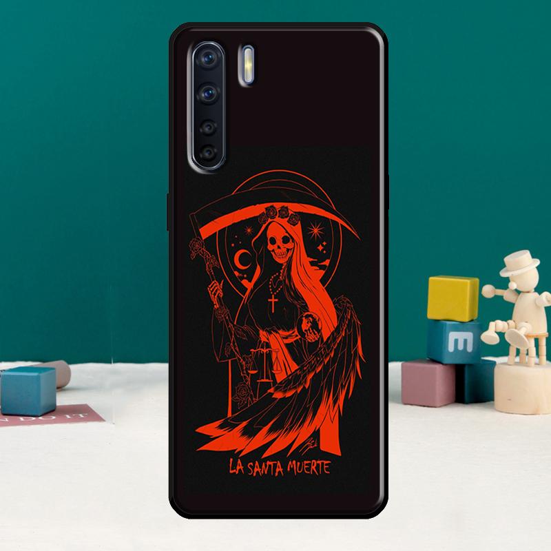 

Black Dark art la santa muerte Phone Case For Oppo A74 A15 A80 A60 A40 A94 A54 A98 A78 A18 A38 A58 A16 A76 A96 A17 A77 A57S OPPO A79 5G