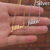 Taylor Digital Swift Signature Stainless Steel Necklace Pendant Letter Fashion