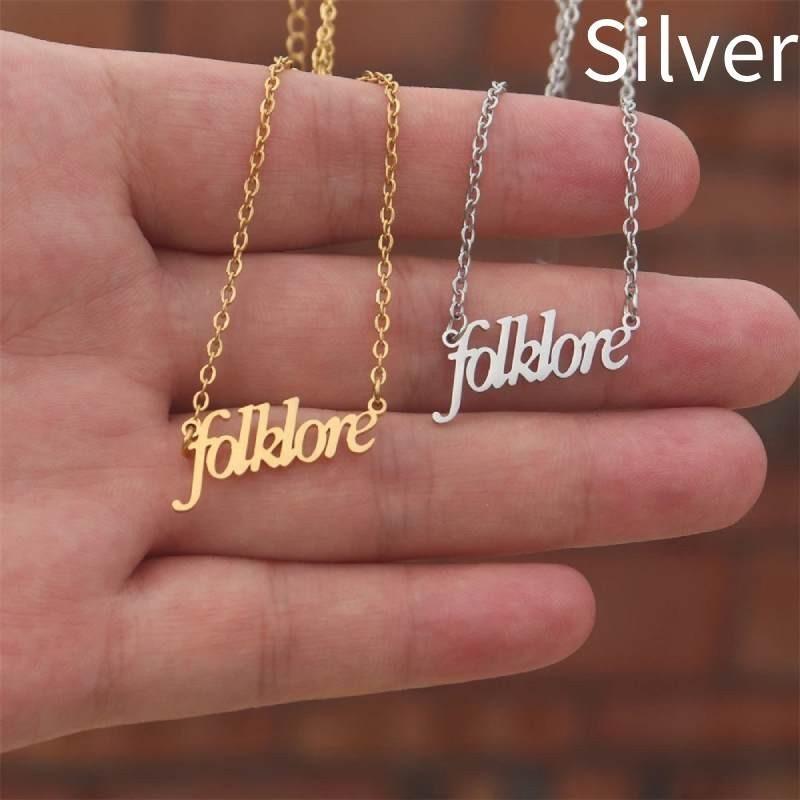 Taylor Digital Swift Signature Stainless Steel Necklace Pendant Letter Fashion