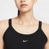 Nike Sportswear Chill Knit Fashionable Versatile Slim Fit Solid Color Sleeveless Dress Women Dresses Black Sail-White HJ0711-010