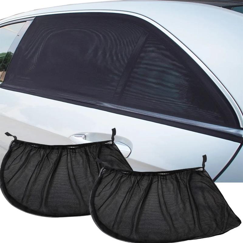 Car Sunshade Curtains Universal Side Window Shades SUV Curtains Protection Repellent Mosquito Mesh Net Sunshade Auto Accessories