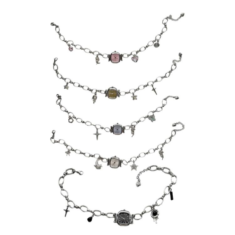 Exposed Mechanical Movement Watch Pendant Necklace Heavy Duty Alloy Construction Clavicle Chain Stylish Unisex Gift