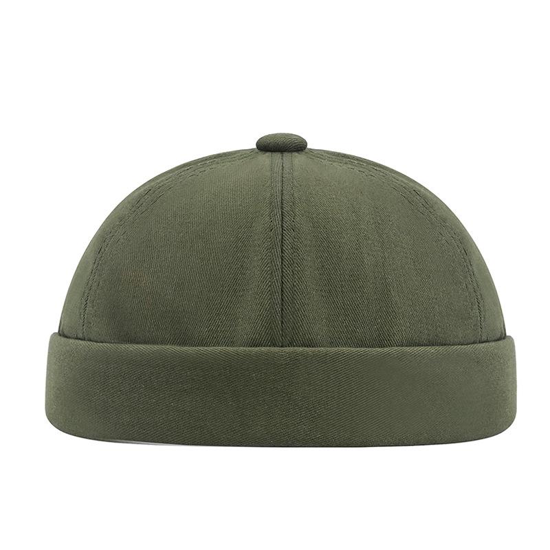 Trendy Retro Hip-hop Landlord Hat Melon Rind Hat Smooth Board Without Brim Tang Hat