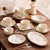 Japanese Hand-painted Orchid Underglaze Tableware Set