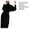 Women's Turtleneck Sweater Midi Dress Button High Neck Long Sleeve Dress Fall Ribbed Knit Long Dress with Belt