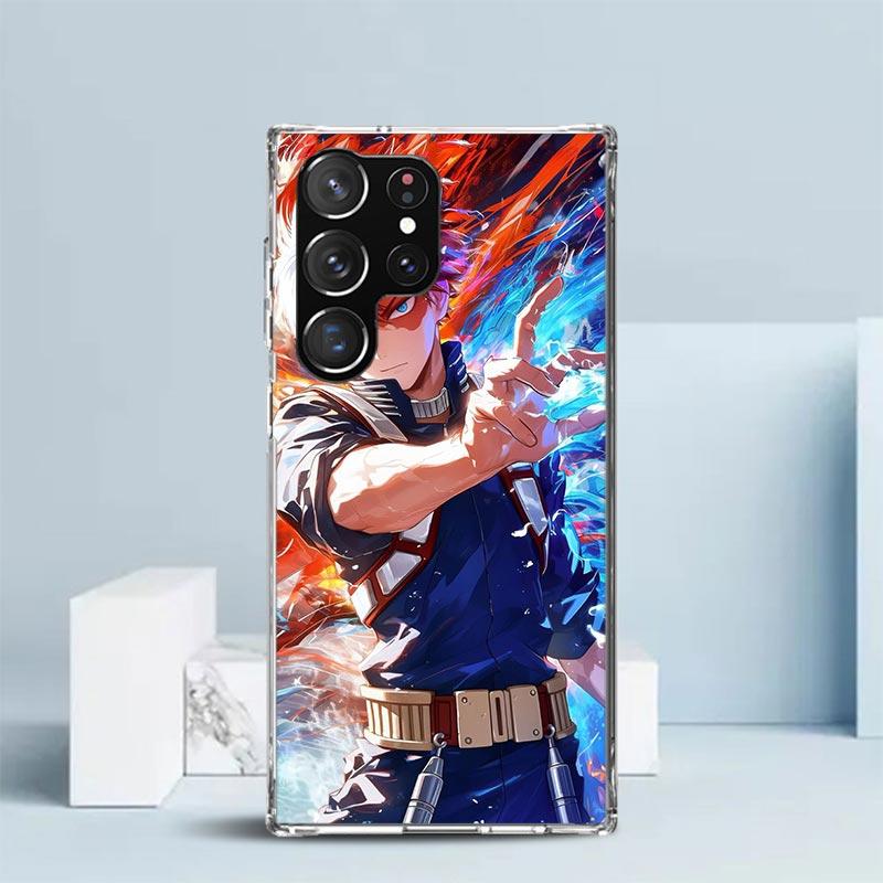 Todoroki Shoto MHA My Hero Soft Cover for Samsung Galaxy S25 Edge S26 S24 S23 Ultra Phone Case S22 S21 Plus S20 FE Print Pattern