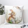 Bunny Easter Eggs Flowers Pillowcase Printing Polyester Cushion Cover Decor Throw Pillow Case Cover Home Zipper ''