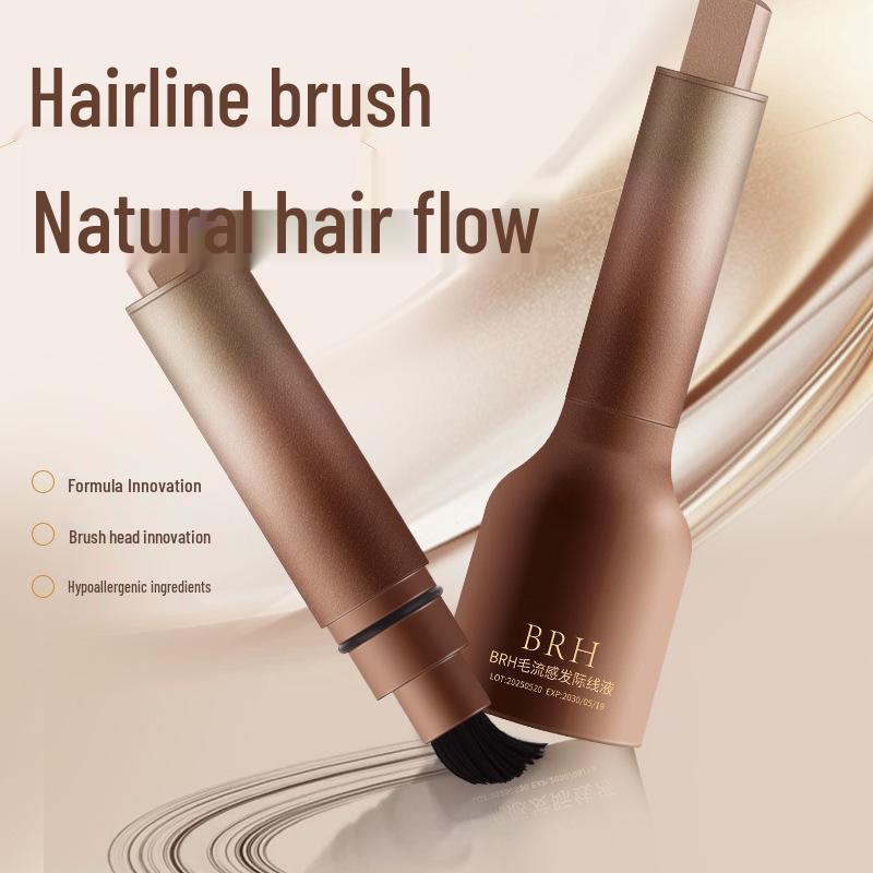 BRH Hairline Liquid: Natural Cover for Graying Hair, Sideburn Fill, Hairline Modification, and Fluffy Eyebrow Brush. 1.5ml