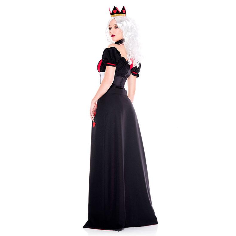 Red Heart Queen Alice In Wonderland Cosplay Costume For Women Halloween Dress Party Outfit Cosplay Apparel Elegant Design Unique Style