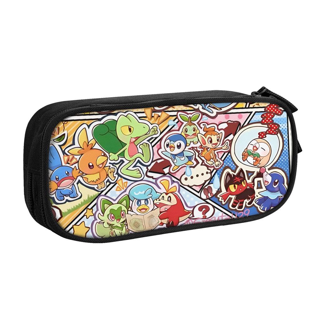 Custom Pokemon Theme Large Capacity Bags for Child Mew School Pencil Bag for Boys Gilrs Kids