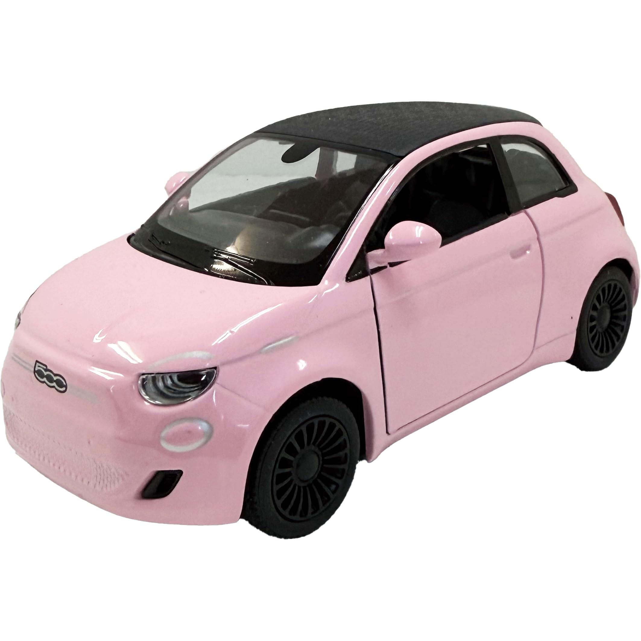 

Fiat 500e Kinsmart литая миниатюрная пастельно-розовая 1/32 машина,
