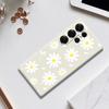For Samsung Galaxy S25 Ultra Case White Daisy Pattern Printing Straight Edge TPU Phone Back Cover