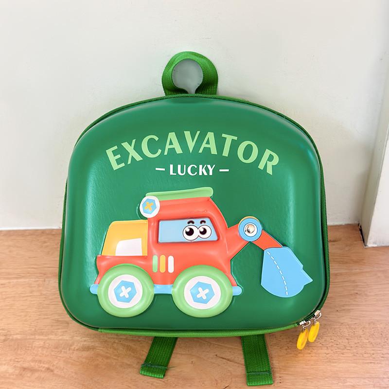 Playful And Stylish Childrens Backpack With Excavator Print Soft Oxford Fabric For Boys And Girls