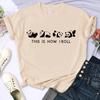 Funny Cute Panda Printed T Shirt for Women Summer Short Sleeve Cartoon Casual Creative T-shirt Vintage Round Neck Clothes