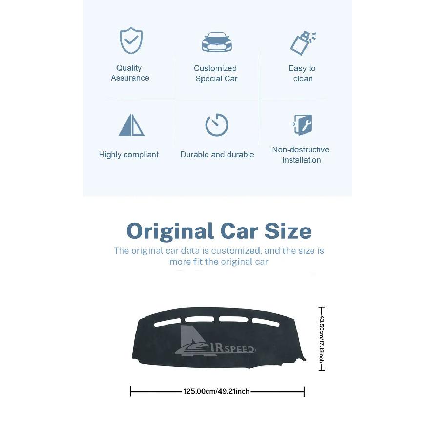 Flanell Armaturenbrettabdeckung Für Fiat 500 2008-2023 Abarth 595 2012 2013-2023 Linkslenker Rechtslenker Auto Armaturenbrett Sonnenschutzmatte Teppichpolster Zubehör