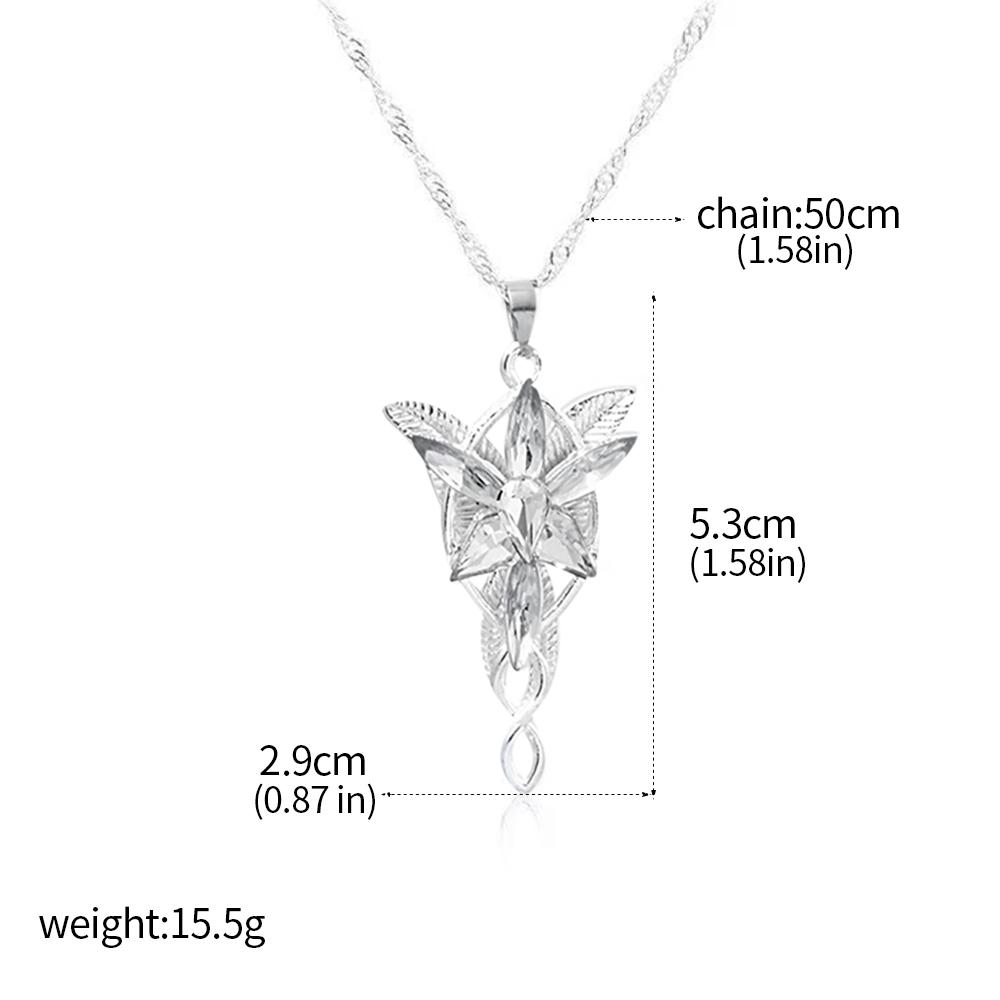 Movie Necklace Elf Princess Yavin Twilight Star Crystal Pendant Women's Necklace Jewelry Gift