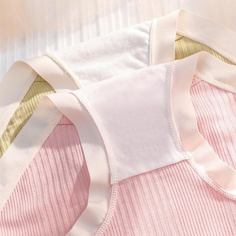 5 stk/sett Dame Vår Sommer Tynn Blonder Sømløse Truser Damer Ensfarvet Søt Liten Frisk Midje Sløyfe Truser